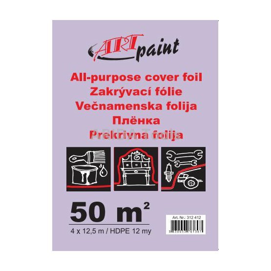 HDPE Zakrývací fólie 4×12,5m (12my)